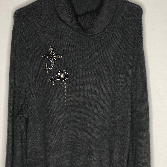 Inc size XL Embellished Tunic Turtleneck Sweater - Picture 3 of 7
